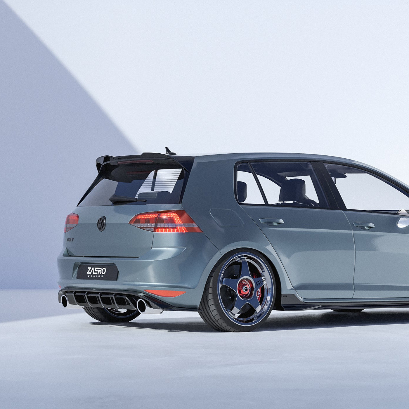 EVO-1 Rear Diffuser for Volkswagen Golf GTI MK7 2013-2017