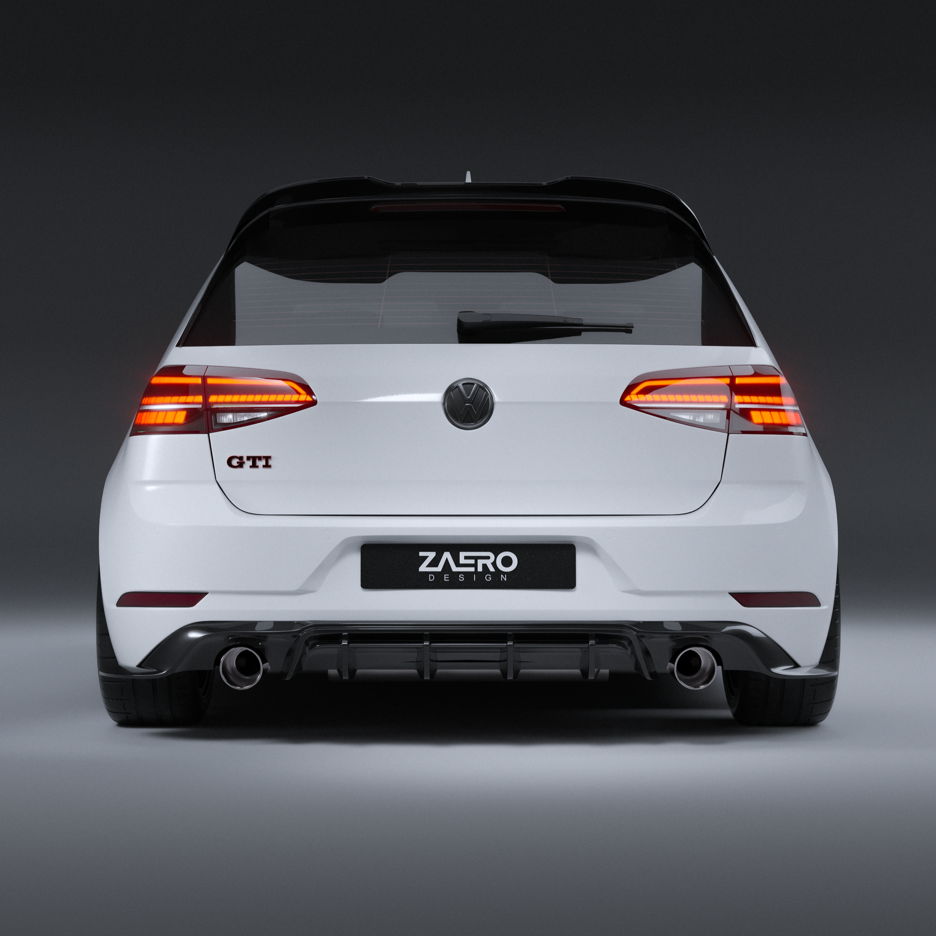 EVO-1 Rear Diffuser for Volkswagen Golf GTI MK7.5 2018-2021