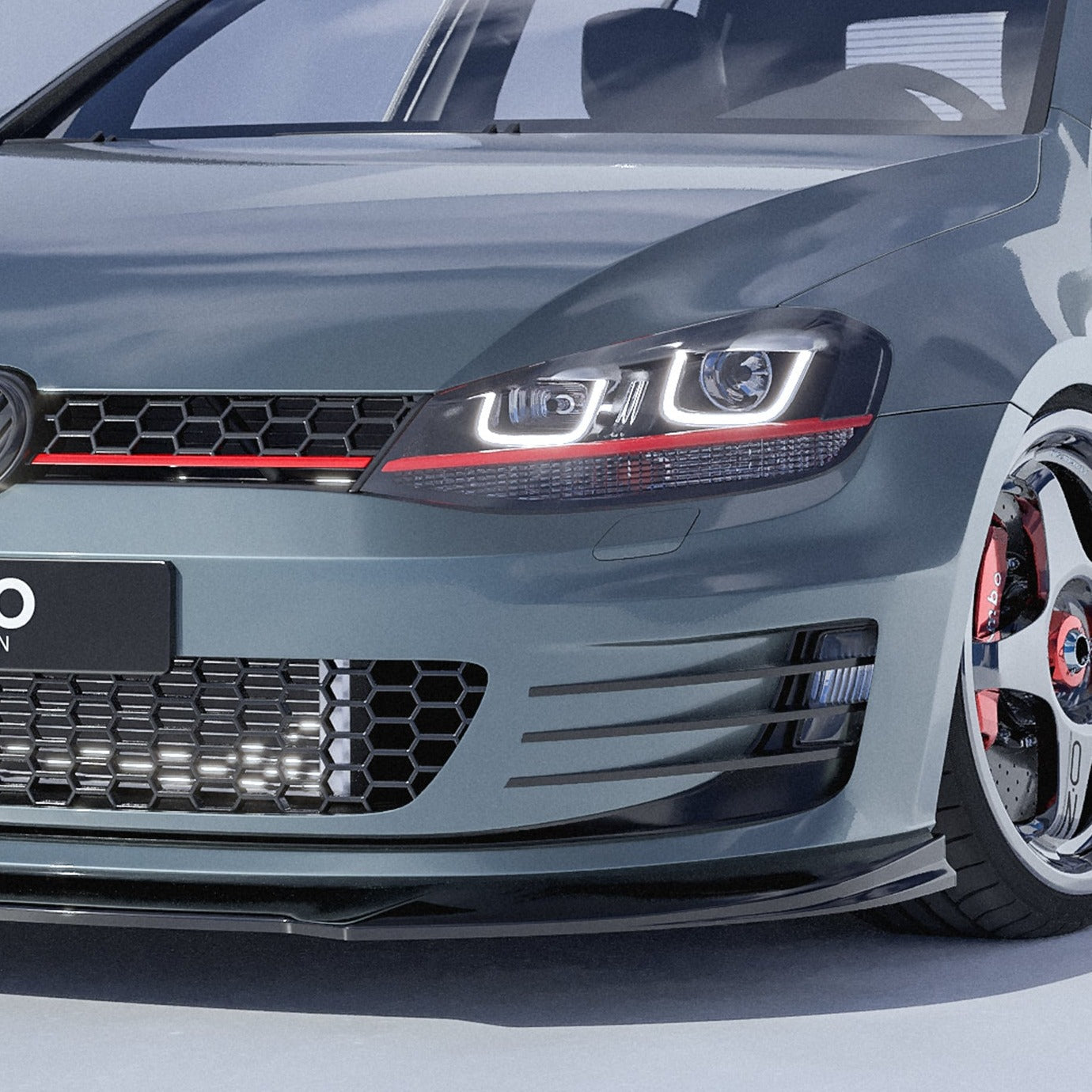 EVO-1 Front Lip/Splitter for Volkswagen Golf GTI MK7 2013-2017