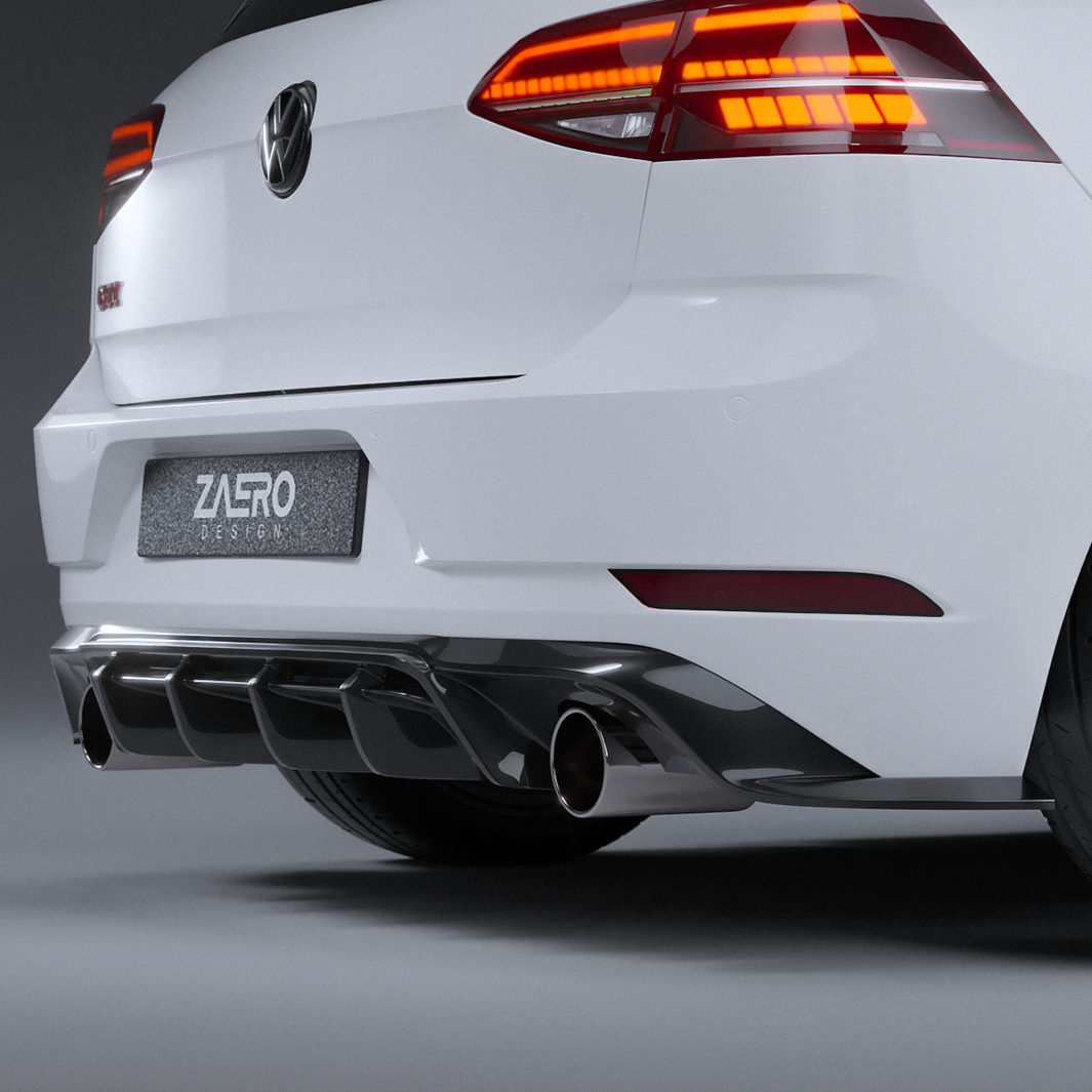 EVO-1 Rear Diffuser for Volkswagen Golf GTI MK7.5 2018-2021