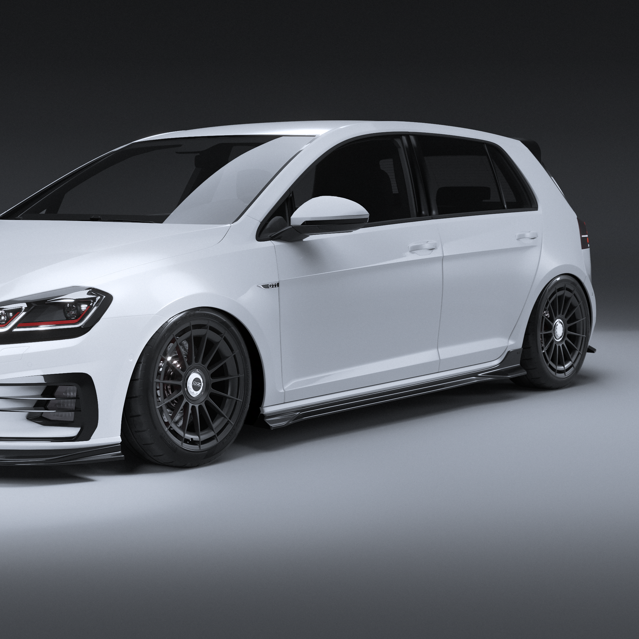 EVO-1 Side Splitters for Volkswagen Golf MK7/7.5 TSI, GTI & R 2014-2021